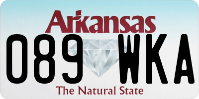 AR license plate 089WKA