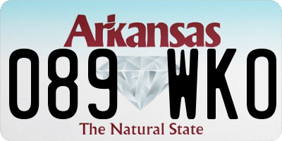 AR license plate 089WKO