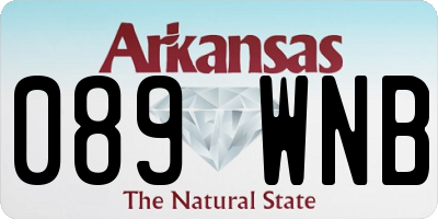 AR license plate 089WNB