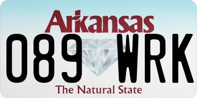 AR license plate 089WRK