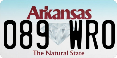 AR license plate 089WRO