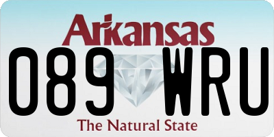 AR license plate 089WRU