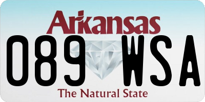 AR license plate 089WSA