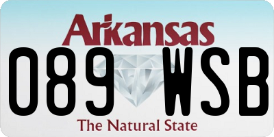 AR license plate 089WSB