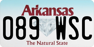 AR license plate 089WSC