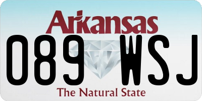 AR license plate 089WSJ