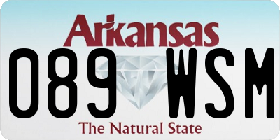 AR license plate 089WSM