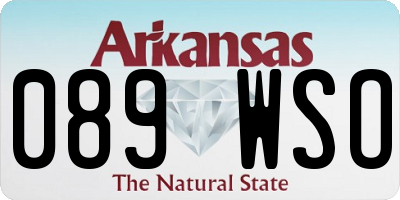 AR license plate 089WSO