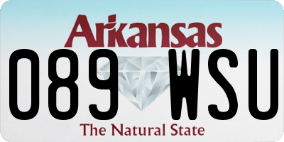 AR license plate 089WSU