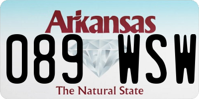 AR license plate 089WSW