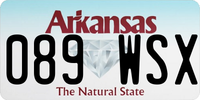 AR license plate 089WSX