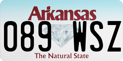 AR license plate 089WSZ