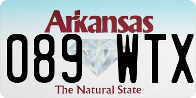 AR license plate 089WTX