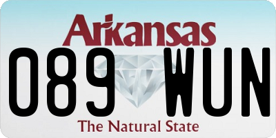 AR license plate 089WUN
