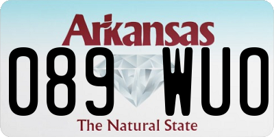 AR license plate 089WUO
