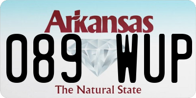 AR license plate 089WUP