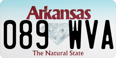 AR license plate 089WVA