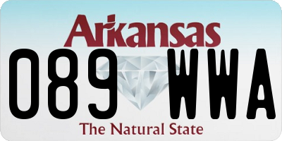 AR license plate 089WWA