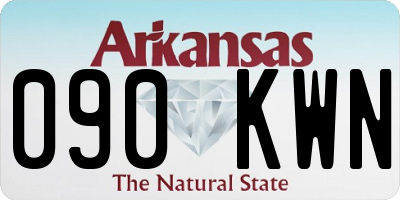 AR license plate 090KWN