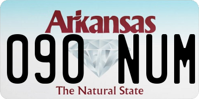 AR license plate 090NUM