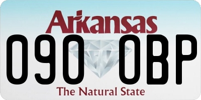 AR license plate 090OBP