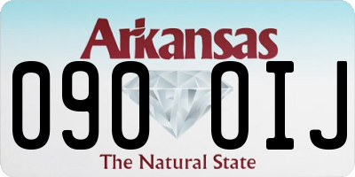 AR license plate 090OIJ