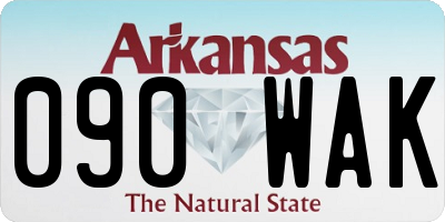 AR license plate 090WAK