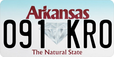 AR license plate 091KRO