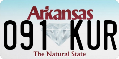 AR license plate 091KUR