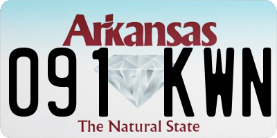 AR license plate 091KWN