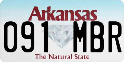 AR license plate 091MBR