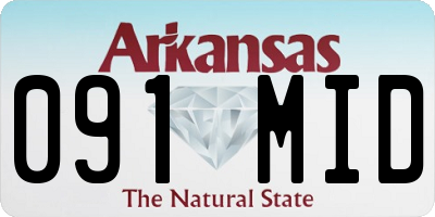 AR license plate 091MID