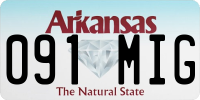 AR license plate 091MIG
