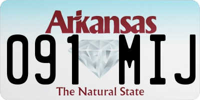 AR license plate 091MIJ