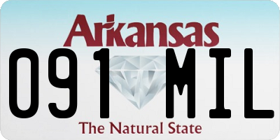 AR license plate 091MIL