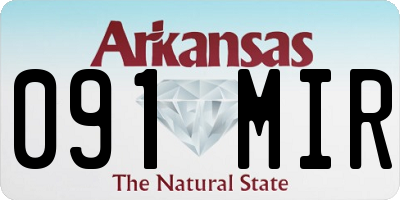 AR license plate 091MIR