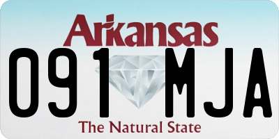 AR license plate 091MJA