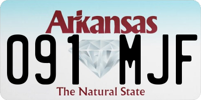 AR license plate 091MJF