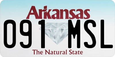 AR license plate 091MSL