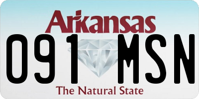 AR license plate 091MSN
