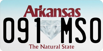 AR license plate 091MSO