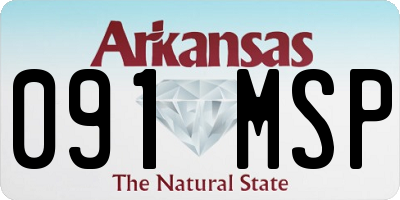 AR license plate 091MSP