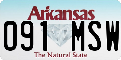 AR license plate 091MSW