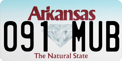 AR license plate 091MUB