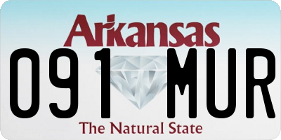 AR license plate 091MUR