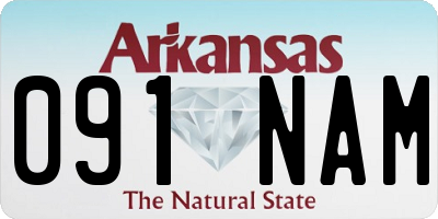 AR license plate 091NAM