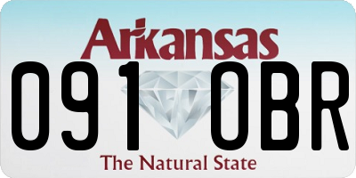AR license plate 091OBR