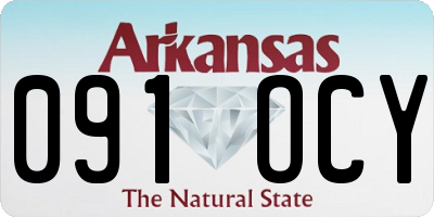 AR license plate 091OCY