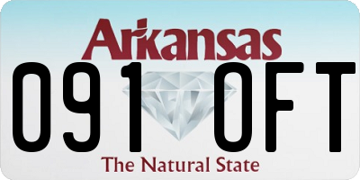 AR license plate 091OFT