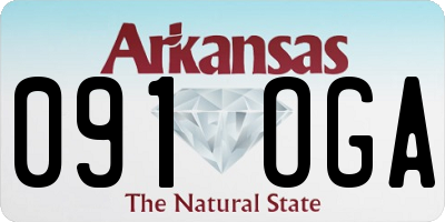 AR license plate 091OGA